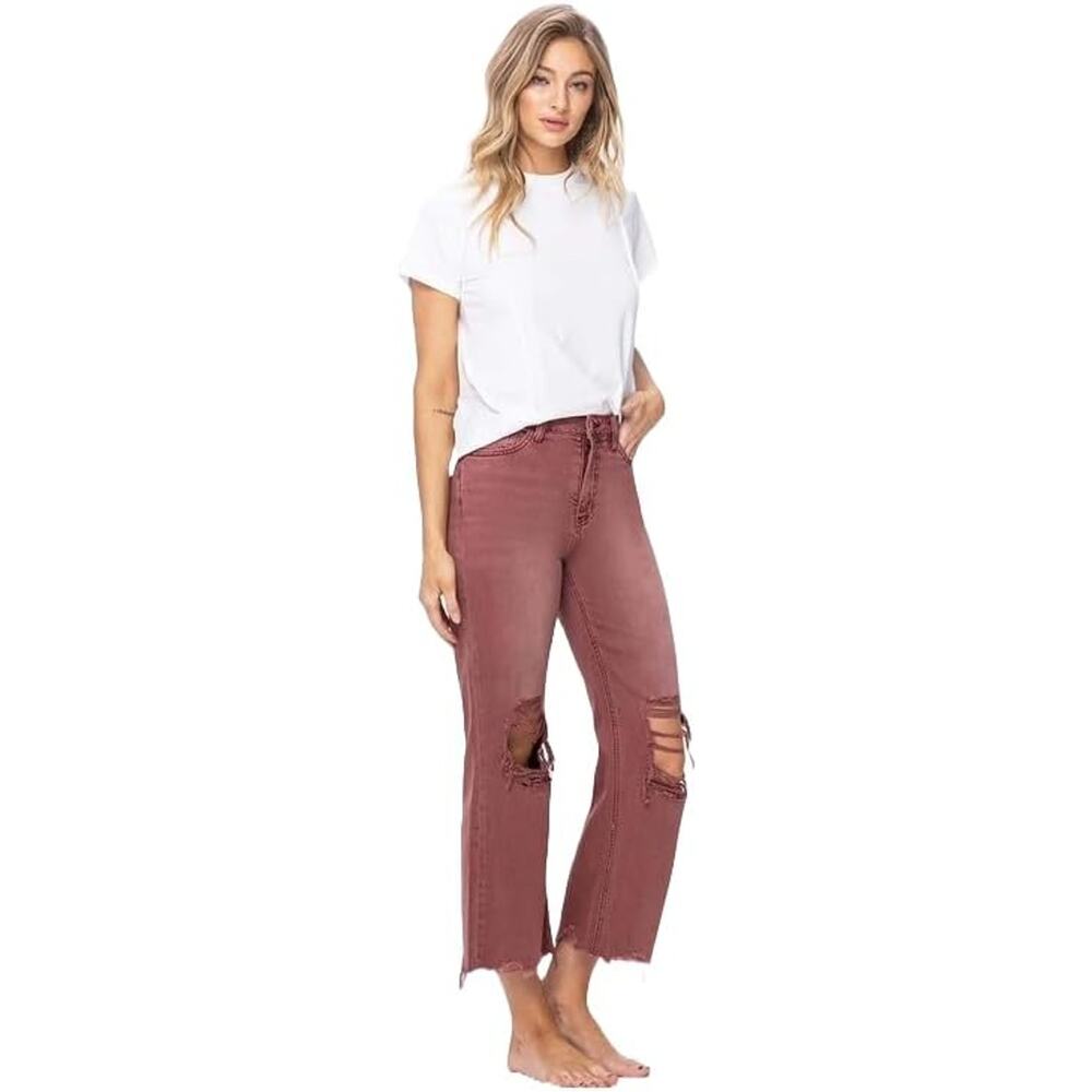 Vervet 90's Vintage High Rise Crop Flare Jeans - V3736RU - Size 28 - Picture 2 of 6